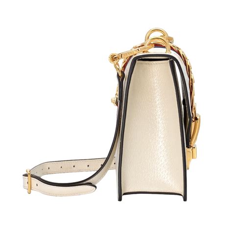 gucci sylvie bee star bag|Gucci Sylvie Bee Star Ivory Leather Shoulder Bag.